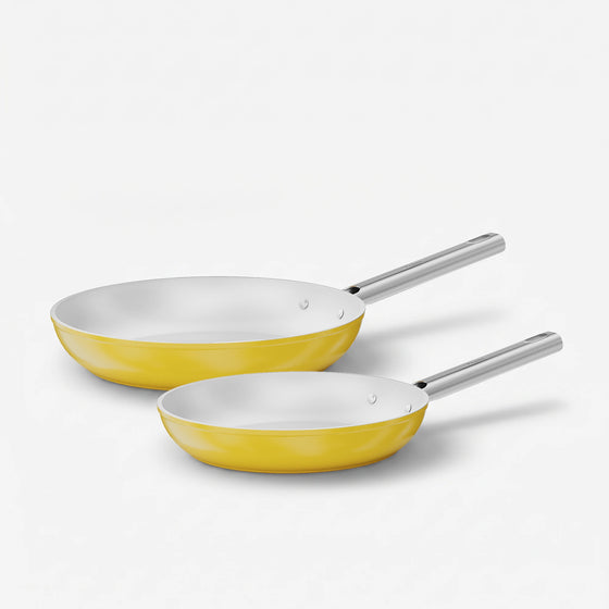 Sada pánví Meda 5.0 Standard, ø 24 cm + ø 28 cm, 2 díly - Nepřilnavé pánve s keramickým povrchem, žluté