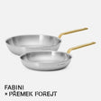 Sada pánví FABINI & Forejt, ø 26 cm + ø 30 cm, 2 díly - Nerezové beznýtové pánve z vícevrstvé nerezové oceli