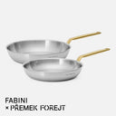 Sada pánví FABINI & Forejt, ø 26 cm + ø 30 cm, 2 díly - Nerezové beznýtové pánve z vícevrstvé nerezové oceli