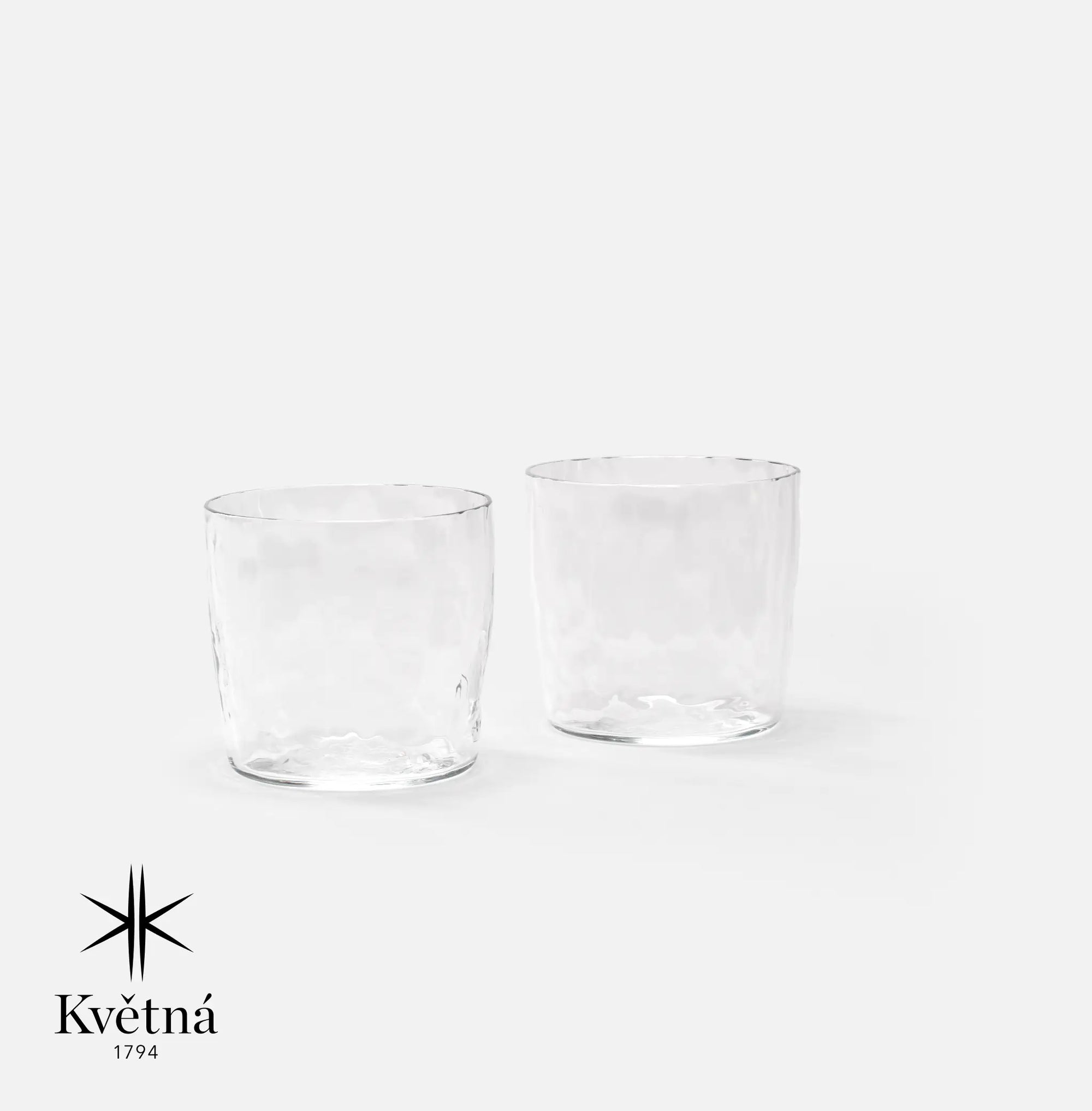 Sada 2 skleniček z foukaného skla FABINI & Tomáš Kučera 200 ml, čirá