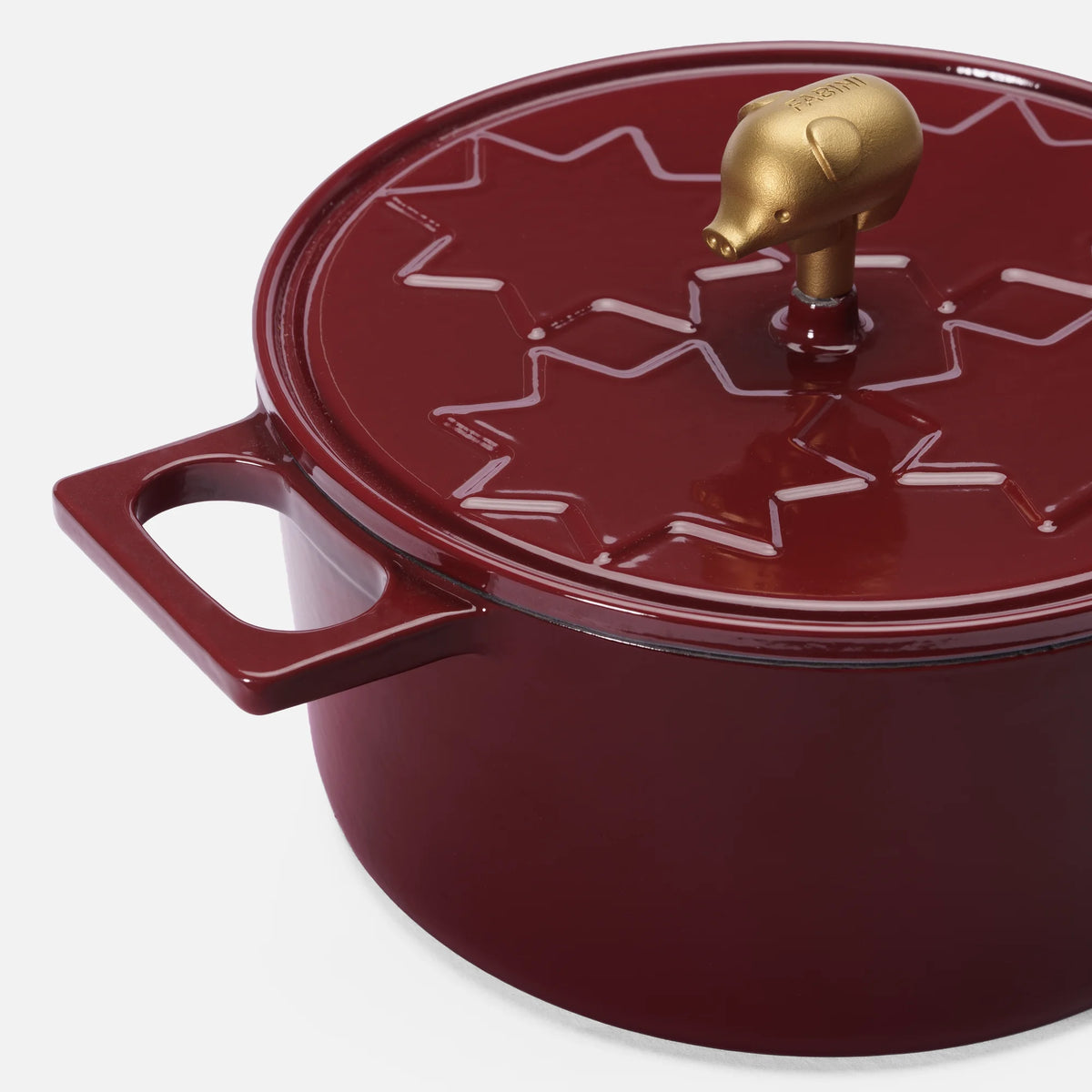Vánoční kastrol Mattia 3.0 Standard, ø 26 cm (5,5 l) - Smaltovaný litinový kastrol s poklicí, vínový