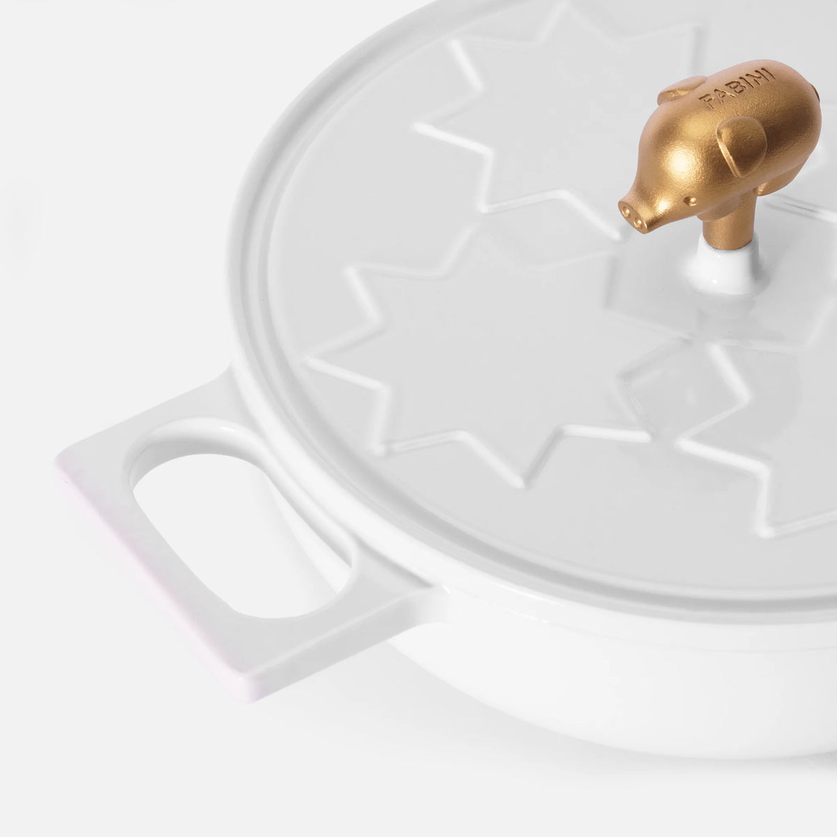 Vánoční servírovací tegame pánev Mattia 3.0 Standard, ø 26 cm - Smaltovaná litinová pánev s poklicí, bílá