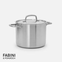 Hrnec FABINI & Pohlreich, ø 24 cm (8 l) - Nerezový beznýtový hrnec z pětivrstvé nerezové oceli s poklicí