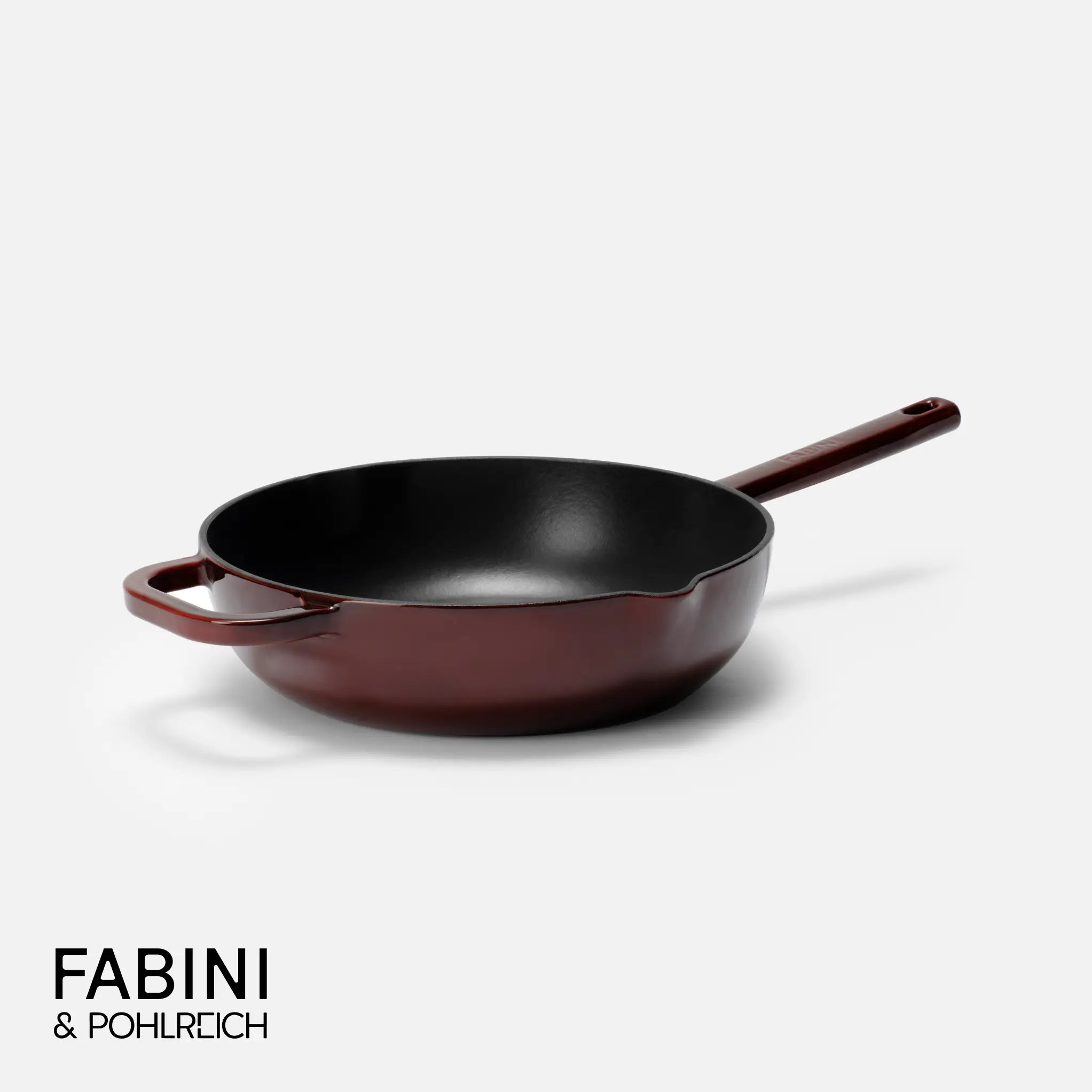 Hluboká pánev FABINI & Pohlreich, ø 26 cm - Smaltovaná litinová hluboká pánev, vínově červená
