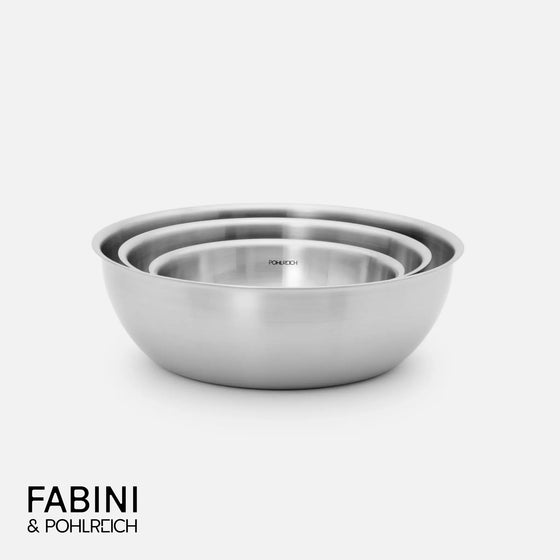 Sada nízkých mís FABINI & Pohlreich, 3 díly - Nerezové mísy